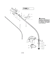 Driveshaft  /  Handle  /  Shield parts for Weedeater Grass Line Trimmer TE400LE TYPE 1 from AppliancePartsPros.com
