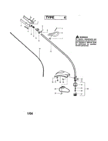 Driveshaft  /  Shield  /  Handle parts for Weedeater Grass Line Trimmer TE400LE TYPE 4 from AppliancePartsPros.com