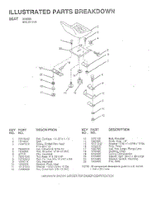 Seat parts for Weedeater Riding Mower Tractor WE12536A from AppliancePartsPros.com