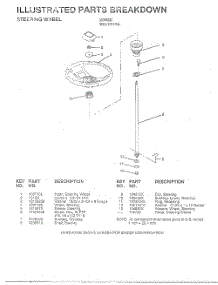Steering Wheel parts for Weedeater Riding Mower Tractor WE12536A from AppliancePartsPros.com