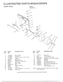 Front Axle parts for Weedeater Riding Mower Tractor WE12536A from AppliancePartsPros.com