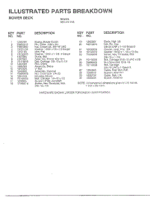 Mower Deck Page 4 parts for Weedeater Riding Mower Tractor WE12536A from AppliancePartsPros.com