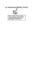 Carburetor #530071632 (C1q-W11c) parts for Weedeater Leaf Blower WT200LE TYPE 1 from AppliancePartsPros.com