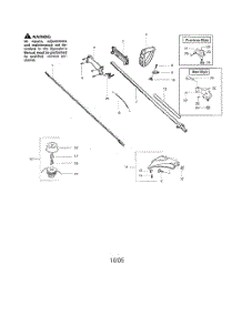 Driveshaft  /  Shield  /  Handle parts for Weedeater Grass Line Trimmer XT600 TYPE 2 from AppliancePartsPros.com