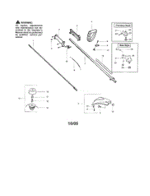 Driveshaft  /  Shield  /  Handle parts for Weedeater Grass Line Trimmer XT600 TYPE 4 from AppliancePartsPros.com