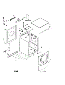 Top And Cabinet parts for Kenmore Washer 110.42922200 (11042922200, 110 42922200) from AppliancePartsPros.com