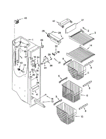 Freezer Liner parts for Kenmore Refrigerator 106.52603100 (10652603100, 106 52603100) from AppliancePartsPros.com