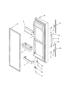 Refrigerator Door parts for Kenmore Refrigerator 106.52603100 (10652603100, 106 52603100) from AppliancePartsPros.com