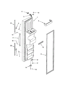 Freezer Door parts for Kenmore Refrigerator 106.52603100 (10652603100, 106 52603100) from AppliancePartsPros.com
