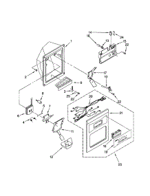 Dispenser Front parts for Kenmore Refrigerator 106.52603100 (10652603100, 106 52603100) from AppliancePartsPros.com