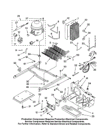Unit parts for Kenmore Refrigerator 106.52603100 (10652603100, 106 52603100) from AppliancePartsPros.com
