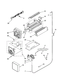 Icemaker parts for Kenmore Refrigerator 106.52603100 (10652603100, 106 52603100) from AppliancePartsPros.com