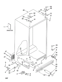 Cabinet Parts parts for Kenmore Refrigerator 106.57362700 (10657362700, 106 57362700) from AppliancePartsPros.com