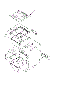 Refrigerator Shelf Parts parts for Kenmore Refrigerator 106.57362700 (10657362700, 106 57362700) from AppliancePartsPros.com