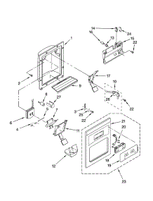 Dispenser Front Parts parts for Kenmore Refrigerator 106.57362700 (10657362700, 106 57362700) from AppliancePartsPros.com