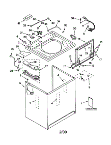 Top And Cabinet parts for Kenmore Washer 110.20994992 (11020994992, 110 20994992) from AppliancePartsPros.com