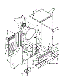 Dryer Cabinet And Motor parts for Kenmore Washer Dryer Combo 110.88752793 (11088752793, 110 88752793) from AppliancePartsPros.com