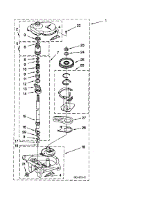 Gearcase parts for Kenmore Washer Dryer Combo 110.88752793 (11088752793, 110 88752793) from AppliancePartsPros.com