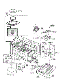 Interior Parts parts for Kenmore Microwave 721.80833500 (72180833500, 721 80833500) from AppliancePartsPros.com