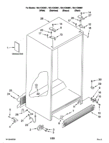 Cabinet Parts parts for Kenmore Refrigerator 106.41264801 (10641264801, 106 41264801) from AppliancePartsPros.com