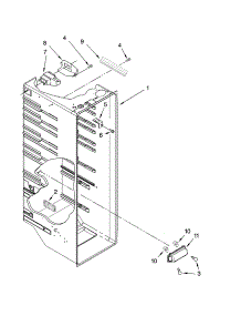 Refrigerator Liner Parts parts for Kenmore Refrigerator 106.41264801 (10641264801, 106 41264801) from AppliancePartsPros.com