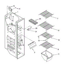 Freezer Liner Parts parts for Kenmore Refrigerator 106.41264801 (10641264801, 106 41264801) from AppliancePartsPros.com