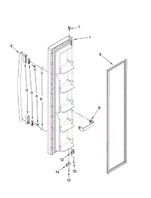 Freezer Door Parts parts for Kenmore Refrigerator 106.41264801 (10641264801, 106 41264801) from AppliancePartsPros.com
