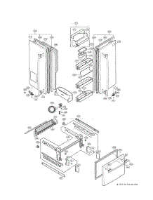 Doors parts for Kenmore Refrigerator 795.77563600 (79577563600, 795 77563600) from AppliancePartsPros.com