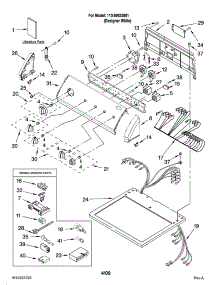 Top And Console Parts parts for Kenmore Dryer 110.69822801 (11069822801, 110 69822801) from AppliancePartsPros.com