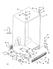 Cabinet Parts parts for Kenmore Refrigerator 106.56532400 (10656532400, 106 56532400) from AppliancePartsPros.com