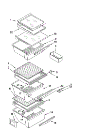 Refrigerator Shelf Parts parts for Kenmore Refrigerator 106.56532400 (10656532400, 106 56532400) from AppliancePartsPros.com