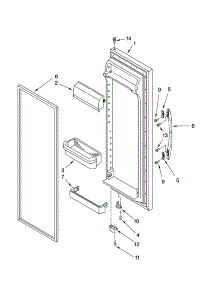 Refrigerator Door Parts parts for Kenmore Refrigerator 106.56532400 (10656532400, 106 56532400) from AppliancePartsPros.com