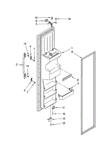 Freezer Door Parts parts for Kenmore Refrigerator 106.56532400 (10656532400, 106 56532400) from AppliancePartsPros.com