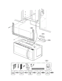 Installation Parts parts for Kenmore Microwave 721.85033010 (72185033010, 721 85033010) from AppliancePartsPros.com