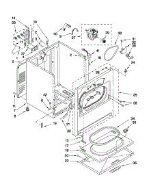 Cabinet Parts parts for Kenmore Dryer 110.61202011 (11061202011, 110 61202011) from AppliancePartsPros.com