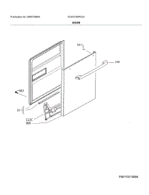 Door parts for Electrolux Dishwasher E24ID75SPS2A from AppliancePartsPros.com