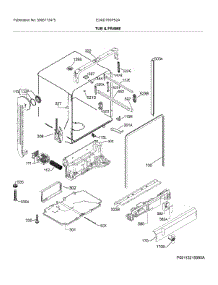 Tub & Frame parts for Electrolux Dishwasher E24ID75SPS2A from AppliancePartsPros.com
