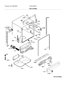 Tub & Frame parts for Electrolux Dishwasher E24ID75SPS2A from AppliancePartsPros.com