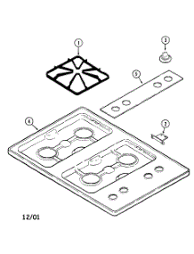 Top Assembly parts for Maytag Gas Cooktop D8210PT-L from AppliancePartsPros.com