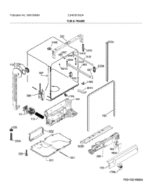 Tub & Frame parts for Electrolux Dishwasher EI24ID81SS3A from AppliancePartsPros.com