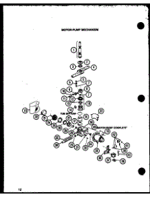 Motor / Pump parts for Magic Chef Dishwasher DU4000B/P1130506W from AppliancePartsPros.com