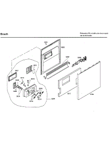 Door parts for Bosch Dishwasher SHU33A05UC/40 from AppliancePartsPros.com