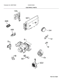 Electrical Parts parts for Electrolux Dishwasher EI24ID81SS2A from AppliancePartsPros.com