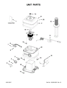 Unit Parts parts for Kitchenaid Blender W10886807A from AppliancePartsPros.com
