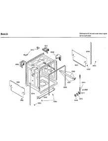 Frame parts for Bosch Dishwasher SHU33A06UC/37 from AppliancePartsPros.com