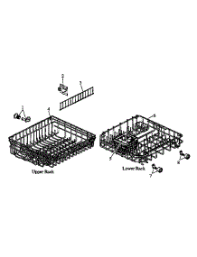 Upper / Lower Rack parts for Magic Chef Dishwasher DU4000B/P1109501W from AppliancePartsPros.com