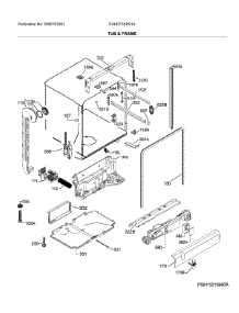 Tub & Frame parts for Electrolux Dishwasher E24ID75SPS1A from AppliancePartsPros.com