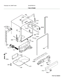 Tub & Frame parts for Electrolux Dishwasher E24ID75SPS1A from AppliancePartsPros.com