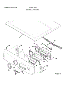Controls / Top Panel parts for Electrolux Dryer EWMED7CJIW3 from AppliancePartsPros.com