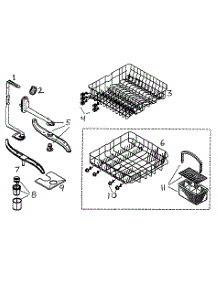 Racks parts for Bosch Dishwasher SHU33AC02UC/14 from AppliancePartsPros.com